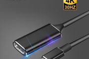 Kebidu USB-C Type (Thunderbolt 3 Compatible) HDMI Female (UHD 4K@30Hz) (Brand New/Warranty)