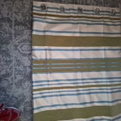 66 x 72 Green Blue and Cream Curtains