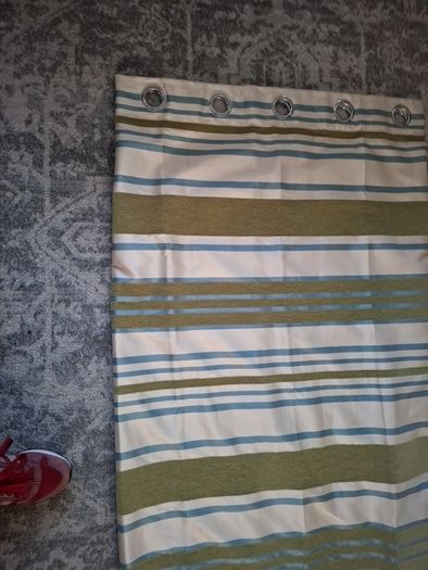 66 x 72 Green Blue and Cream Curtains