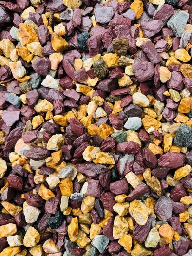 Plum slate boulders rocks chippings pebbles