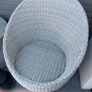 Patio Set - 2 Swivel Ratten Chairs with Glass Top Table Image 2