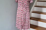 Pink pattern dress, Size XL-XXL / 12-14