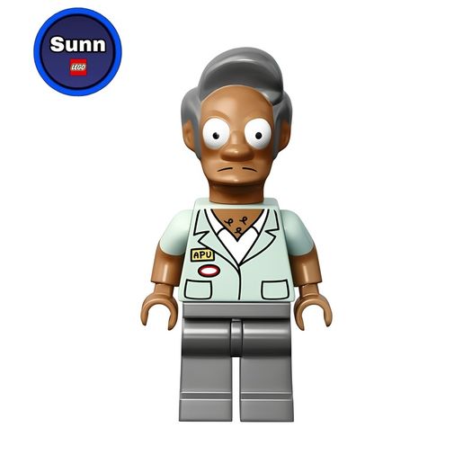 Lego Simpsons Sim025 Apu Nahasapeemapetilon With Name Tag Minifigure ...
