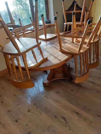 Pine table & chairs