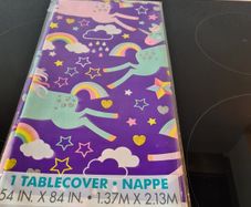 Unicorn plastic tablecover