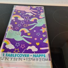 Unicorn plastic tablecover