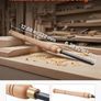 Wood Lathe Turning Tool Set, 4PCS, Lathe Roughing Finishing and Detailing Hollow Tool with Wooden Handle, Diamond Round Square Carbide Inserts, Wooden Box, for Beginners Hobbyists Professionals Image 7