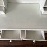 Beautiful White Makeup Table with Hollywood Style Glam Mirror Image 10