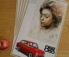 Vintage Fiat 850 Car Posters 1960s Job Lot 5