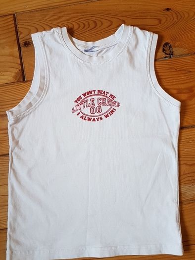 Age 5-6 White Sleeveless Teeshirt