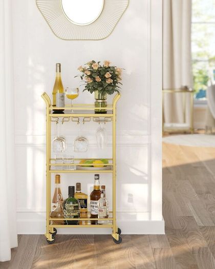 Elegant Serving trolley on wheels Drinks trolley