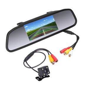 Car Video Player 4.3 inch Car Rearview Mirror Monitor Rear View Camera CCD Video