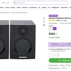 Samson MediaOne BT4 Active Studio Monitors (Pair)