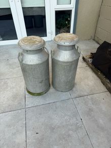 Milk churns.