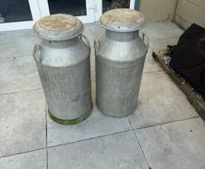 Milk churns.