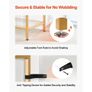 3-Tier Glass Console Table, Modern Rectangle Sofa Side Table with Tempered Glass Top and Iron Legs, Golden Consloe Desk with Anti-Tip Device for Living Room, Hallway, Entryway, Foyer, Golden Image 4