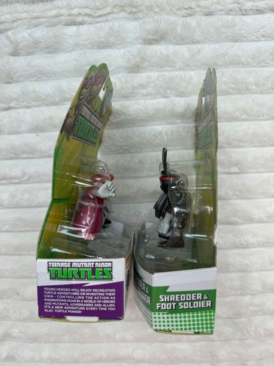 Teenage Mutant Ninja Turtles Half Shell Heroes TMNT approx. 2.5'' Shredder & Foot Soldier Splinter & April Please see pictures
