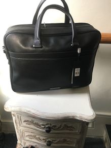 Calvin Klein leather laptop bag, new