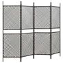 4-Panel Room Divider Poly Rattan Brown 240x200 cm Image 3