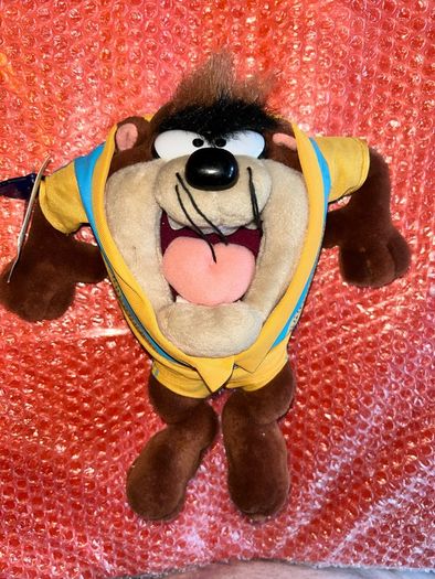 1998 Looney Toones Taz Tazmanian Devil plush toy