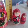 Matryoshka Matryoshka Matryoshka Babushka 3 Piece Russian Doll Old Vintage Wooden Dolls Image 6