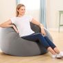 Beanless Bag Chair Inflating Furniture - Bean Bag - 1.14 m x 1.14 m x 71 cm, Grey (FREE POSTAGE) Image 2