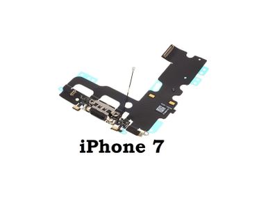 For iPhone 7 USB Charging Port Dock Lightning Connector Flex New Black - FHT12IPCP