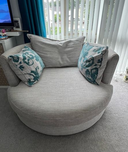 3 +2 sofas with 360 degree swivel love chair