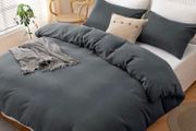 Duvet Cover Set - Easy Care and Soft hand feel breathable Microfibre Duvet Cover with Pillow cases (MULTIPLE COLOURS AND SIZES)