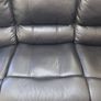 Black leather recliner sofa Image 3
