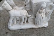 Vintage Rare Porcelain Horse Carriage