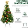 2pcs Outdoor Christmas Tree with Lights Clearance Pre-Lit Artificial Christmas Trees Pathway Small Xmas Trees Battery Operated Lights for Front Door, Grave, Entryway Xmas Outside(85cm) Image 2