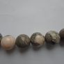 Gemstone beads,Pink Zebra Jasper beads,Jewellery making supplies.Craft supplies Image 2