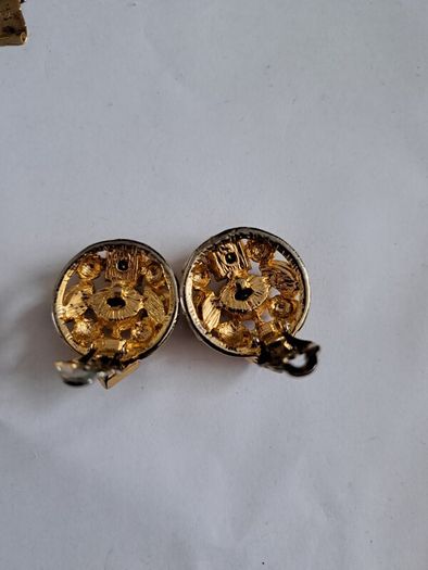 Vintage colorful clip earrings