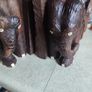SET OF 2 Large Carved Vintage  Elephant BOOKENDS. Image 7