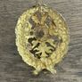 Imperial Russian Double Headed Eagle Badge with PIII Monogram  Antique Gold Plated Emblem Image 2