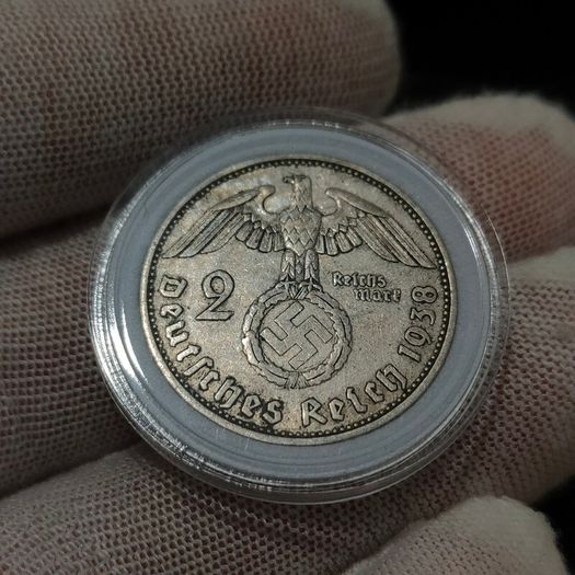 2 Reichsmark 1938 A Berlin WW2 Silver Coin third Reich