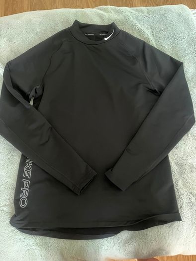 Nike Pro Long Sleeve Base Layer Compression Top Black Size L