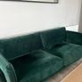 Green Velvet 3 Seater Sofa Image 4