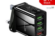 QC 3.0 USB 4 Ports UK Wall Fast Charger 36W (Brand New/Warranty)
