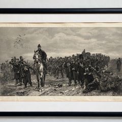 1893 Military Engraving, The Return from Inkerman, Lady Butler