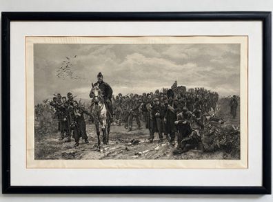1893 Military Engraving, The Return from Inkerman, Lady Butler
