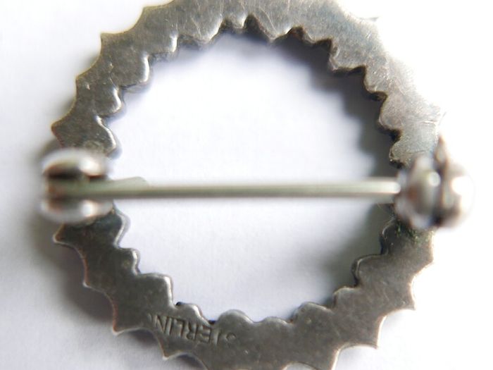 Vintage Brooch Sterling Silver And Marcasite