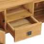 TV Cabinet 120x32x45 cm Solid Teak Wood Image 6