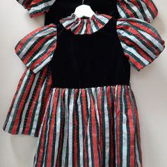vintage velvet/taffeta dress 7/8 yrs