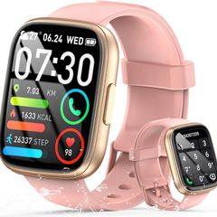 Smart Watch for Women Answer/Make Call, 1.95" HD Screen Fitness Watch with Heart Rate/Sleep/Stress Monitor, New Smartwatch with 110+ Sport Modes, IP68 Waterproof Activity Tracker for Android iOS, Pink Visit the Poounur Store
