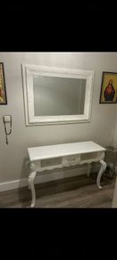 hall table and mirror