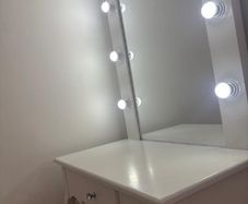 Dressing table with Hollywood mirror & stool