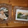 Vintage Mikasa crystal clear , frosted glass frames or trays Image 2