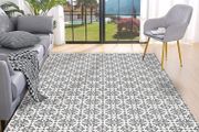 Cotton Woven Rug Large 120x180cm Grey Area Rug Machine Washable Hand Woven Moroccan Area Rug Vintage Carpet Rug Floor Mat Flat Woven Cotton Area Rugs for Living Room Bedroom Hallway Home Decor (FREE POSTAGE)